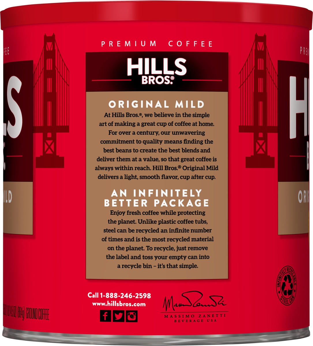 slide 4 of 8, Hills Bros. Original Mild Ground Coffee, 30.5 oz