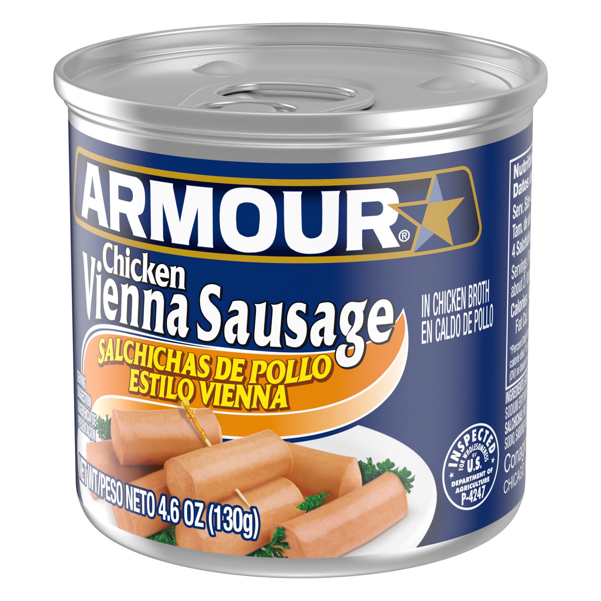 slide 4 of 5, Armour Star Chicken Vienna Sausage, Canned Sausage, 4.6 oz., 4.6 oz