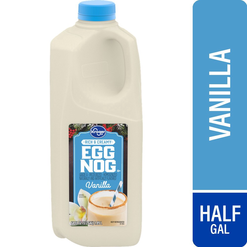 slide 2 of 2, Kroger Vanilla Eggnog, 1/2 gal