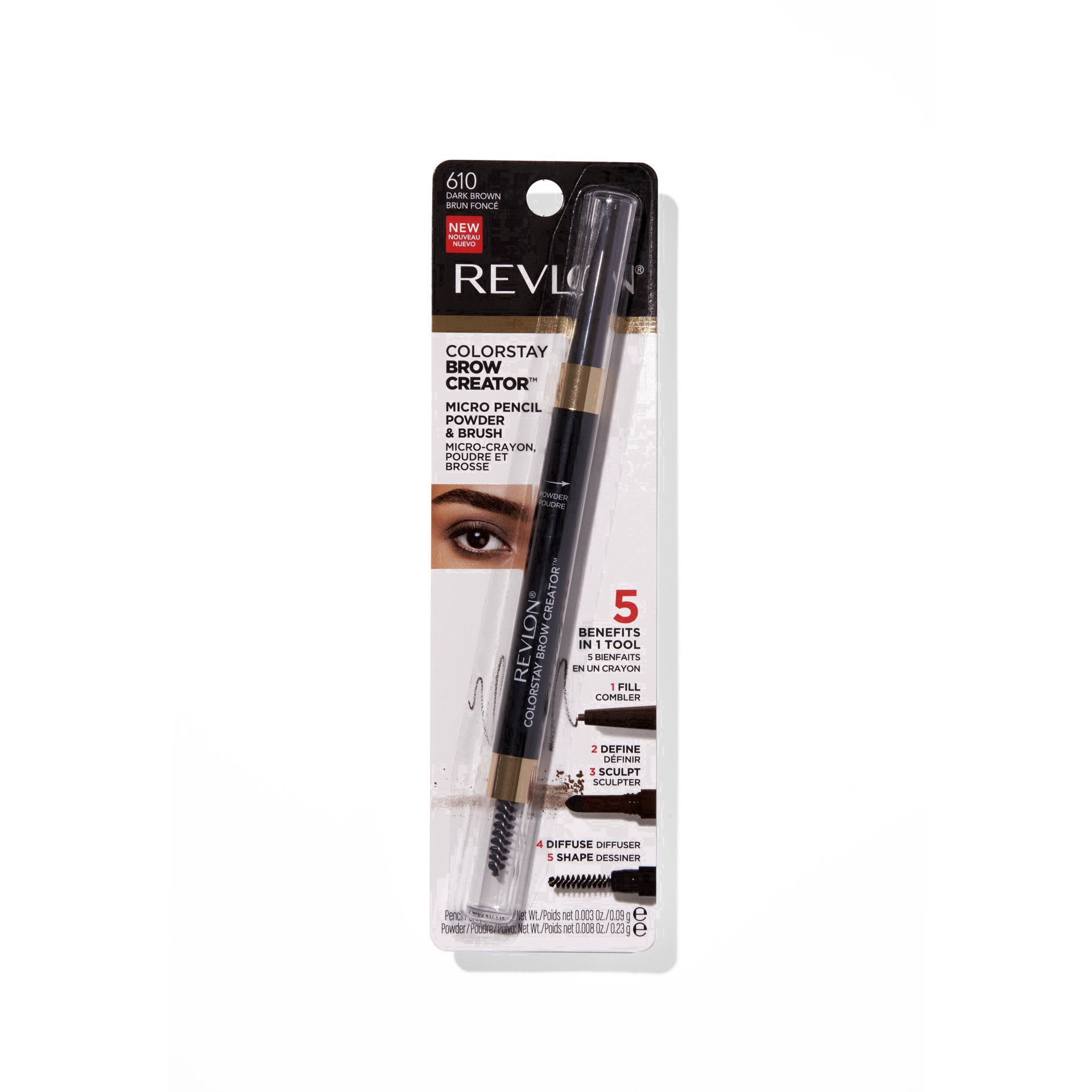 slide 8 of 57, Colorstay Brow Waterproof Creator Pencil - 610 Dark Brown - 0.011oz, 0.011 oz