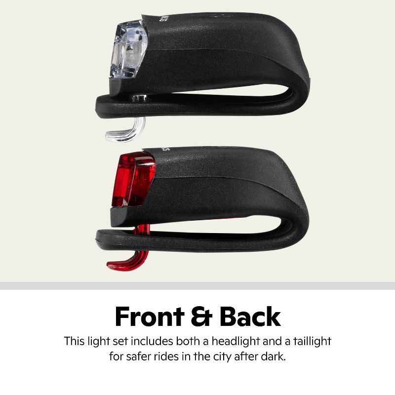 slide 8 of 10, Schwinn Quick Wrap Bike Lights 2LED - Black, 1 ct