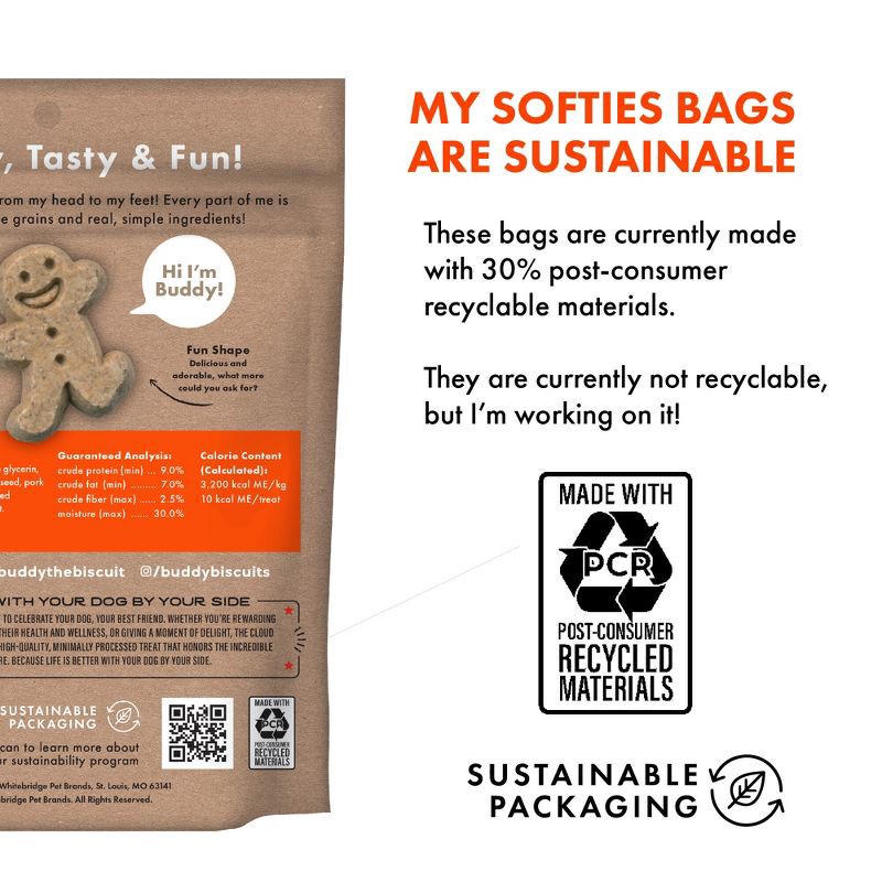 slide 6 of 11, Buddy Biscuits Peanut Butter Soft and Chewy Dog Treats - 6oz, 6 oz
