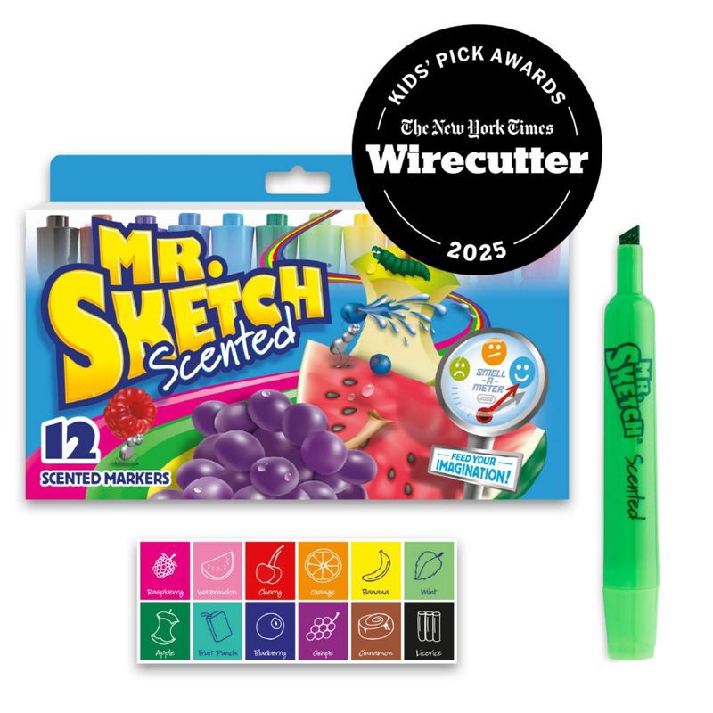 slide 2 of 6, Mr. Sketch 12pk Scented Markers Chisel Tip, 12 ct