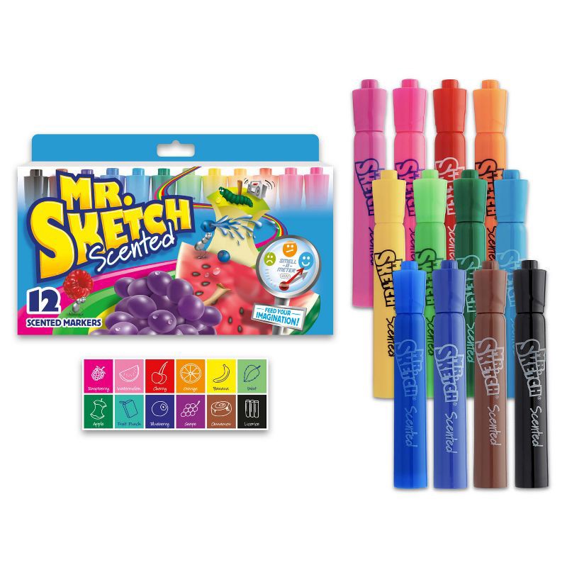 slide 1 of 6, Mr. Sketch 12pk Scented Markers Chisel Tip, 12 ct