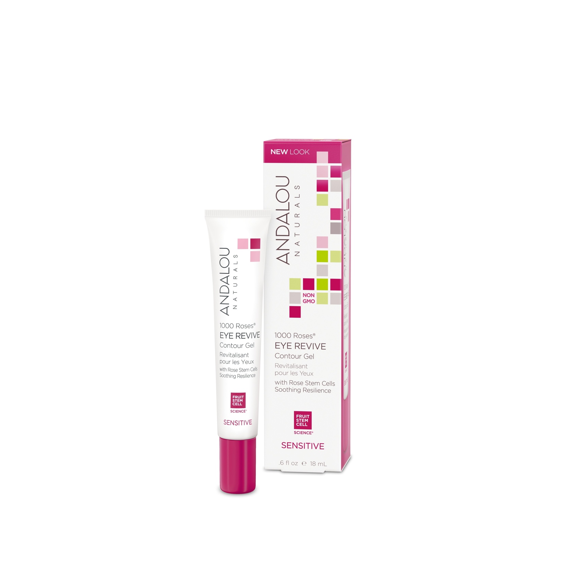 slide 1 of 1, Andalou Naturals 1000 Roses Eye Revive Contour Gel, 0.6 oz