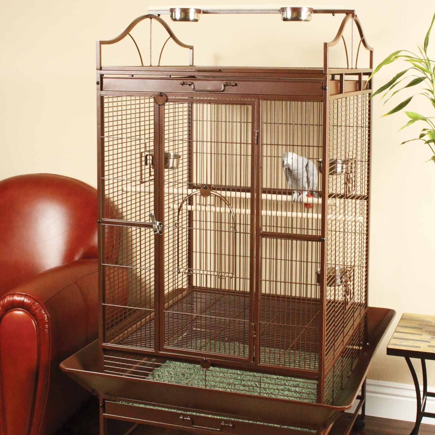 slide 1 of 1, You & Me Standing Parrot Cage, 1 ct