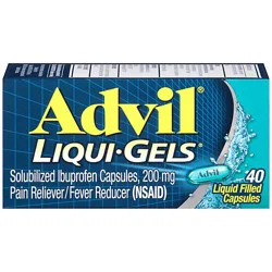 Advil Liqui-Gels Pain Reliever Fever Reducer Liquid Filled Capsule 200mg Ibuprofen - 40 Count
