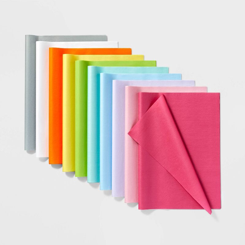 slide 1 of 3, 50ct Solid Pastel Colors Gift Wrap Tissue Paper - Spritz™, 50 ct