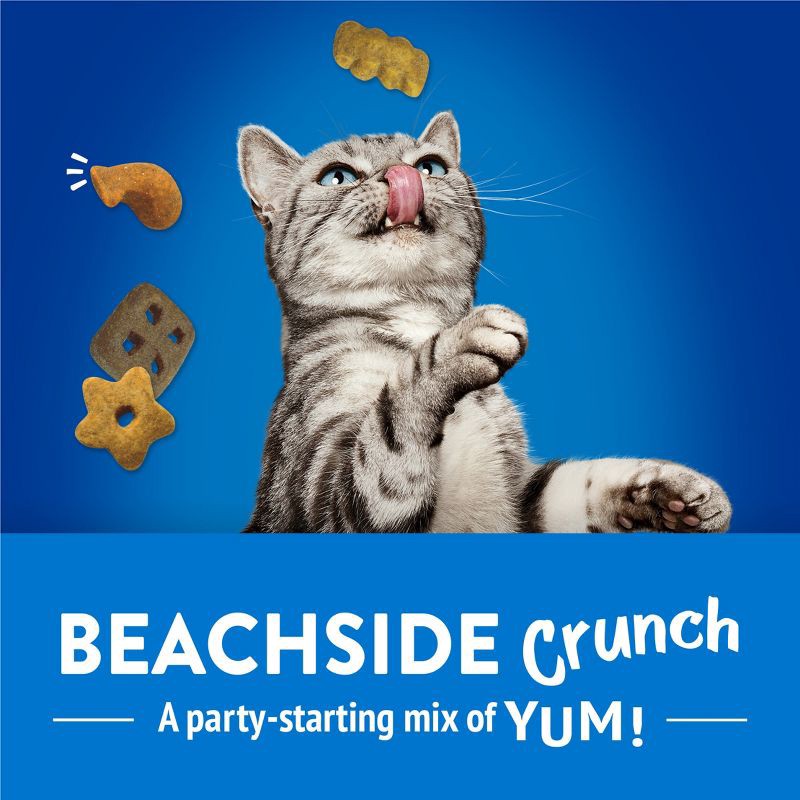 slide 3 of 11, Friskies Purina Party Mix Beachside Crunch with Ocean Whitefish and Flavors of Shrimp, Crab, Whitefish and Tuna Flavor Cat Treats - 6oz, 6 oz