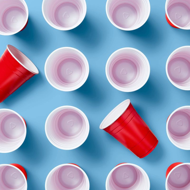 slide 2 of 3, Disposable Red Plastic Cups - 18oz - 36ct - up&up™, 36 ct; 18 oz