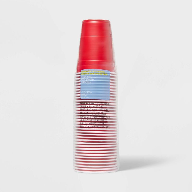 slide 3 of 3, Disposable Red Plastic Cups - 18oz - 36ct - up&up™, 36 ct; 18 oz