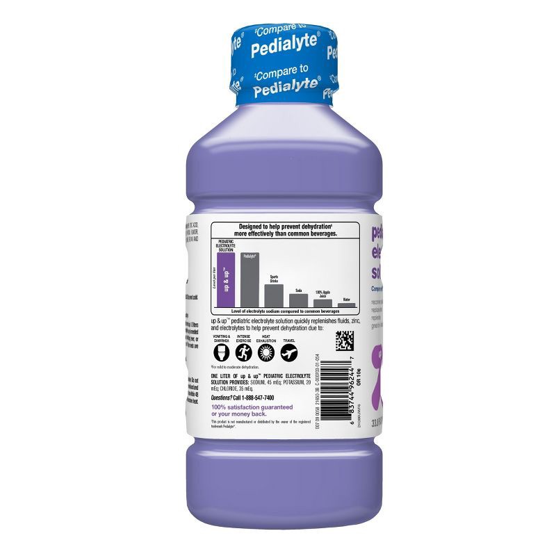 slide 6 of 6, Pediatric Oral Electrolyte Solution - Grape - 33.8 fl oz - up&up™, 33.8 fl oz