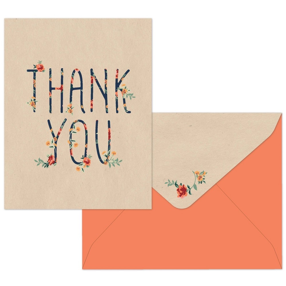 slide 2 of 3, Green Inspired 10ct Rose Arbor Thank You Cards, 10 ct