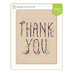 Green Inspired 10ct Rose Arbor Thank You Cards