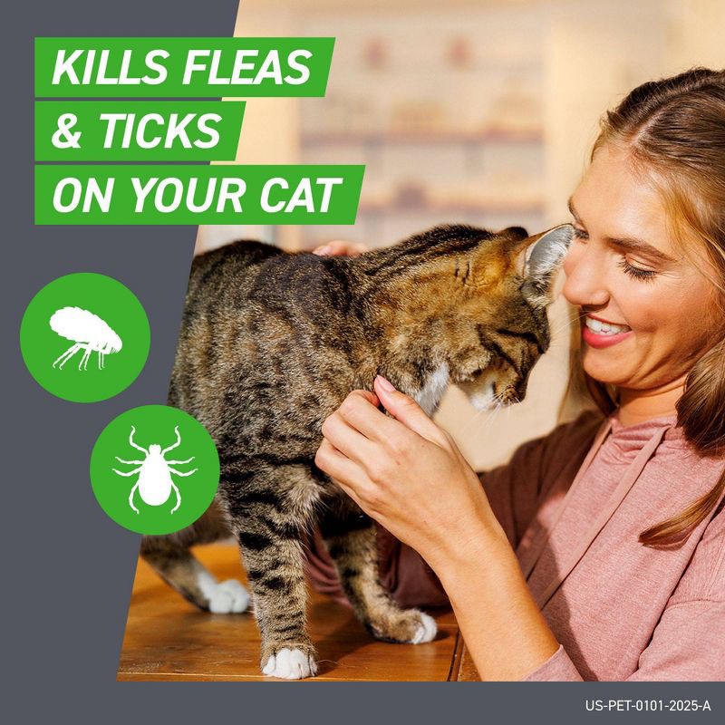 slide 3 of 8, Frontline Plus Flea and Tick Treatment for Cats and Kittens - 8 weeks and older - 3 Doses, 1 ct