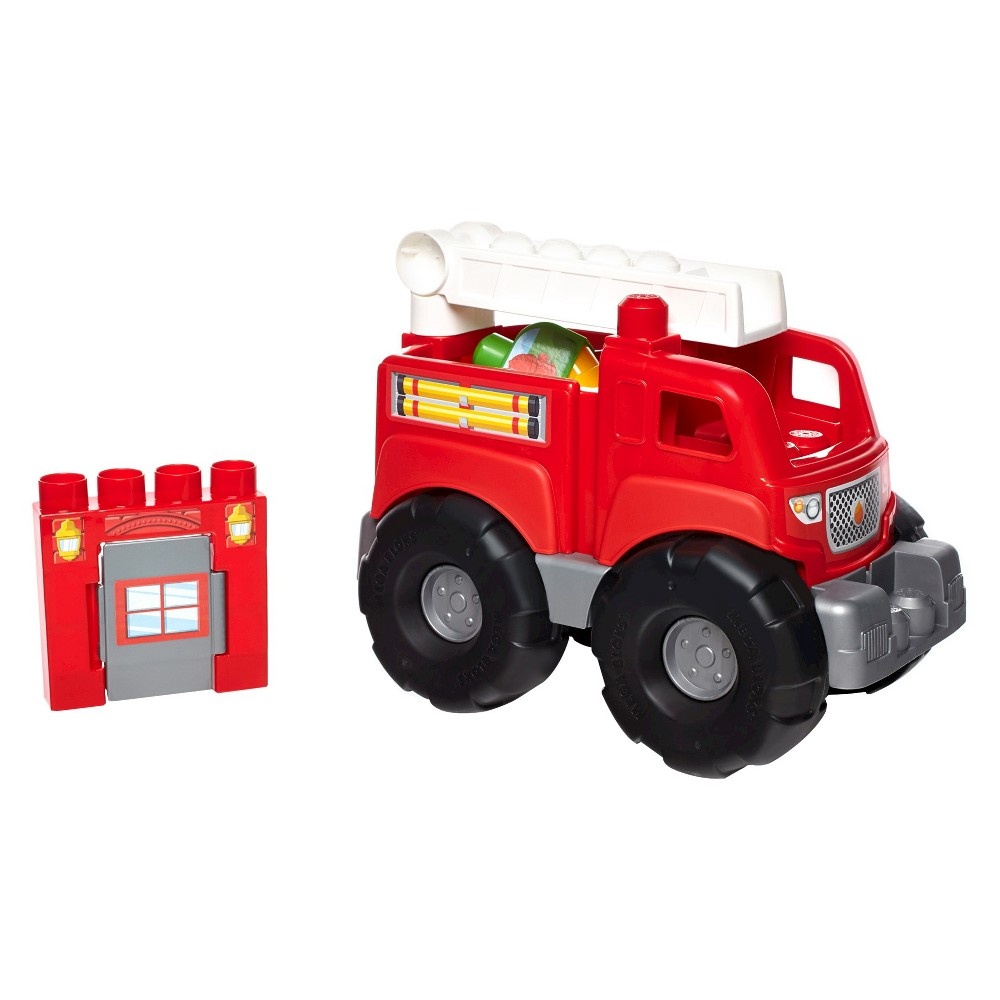 slide 4 of 7, Mega Bloks Fire Truck Rescue Building Set, 1 ct