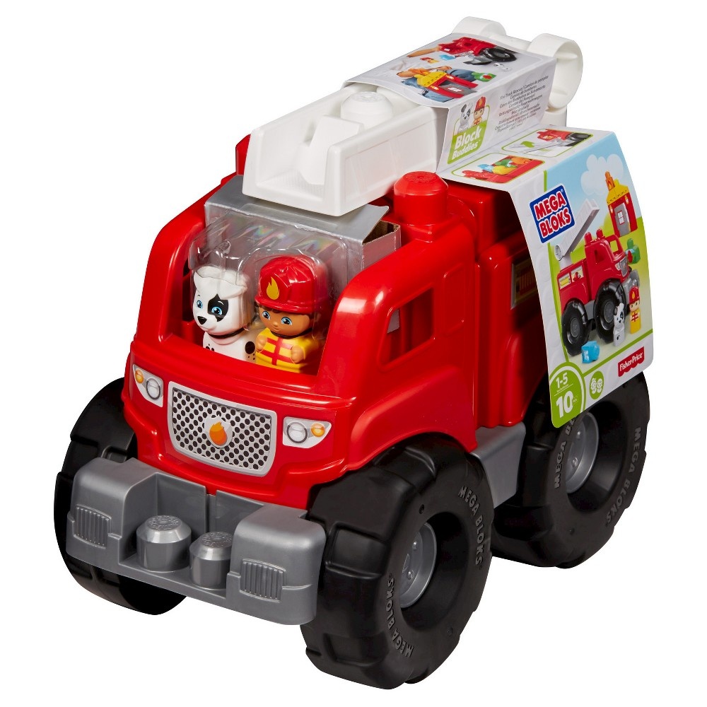 slide 5 of 7, Mega Bloks Fire Truck Rescue Building Set, 1 ct