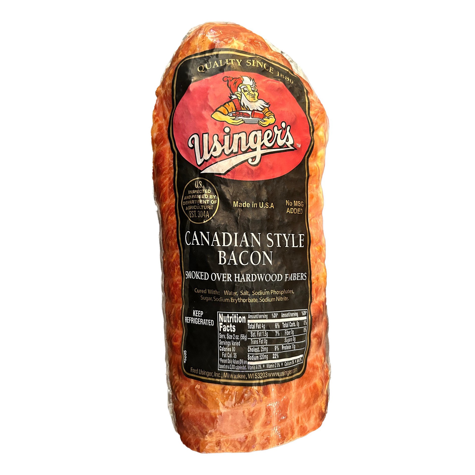 slide 1 of 1, Usinger's Canadian Bacon, Custom Sliced, per lb