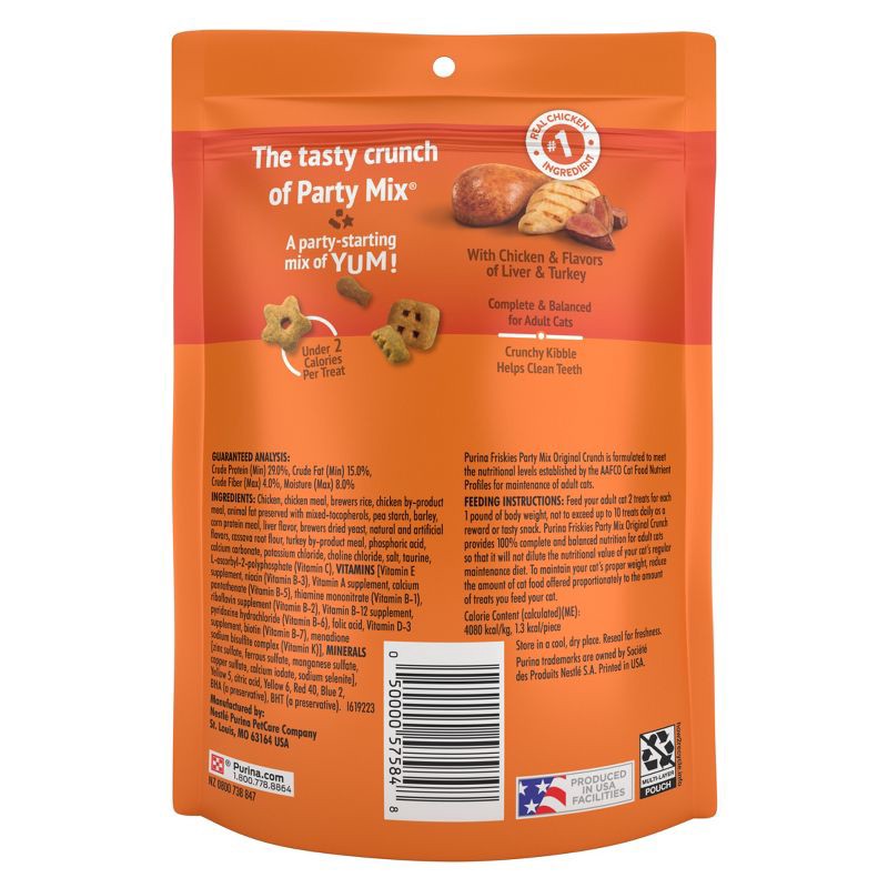 slide 2 of 11, Purina Friskies Party Mix Original Crunch Chicken Flavor Cat Treats - 6oz, 6 oz