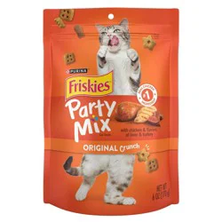 Purina Friskies Party Mix Original Crunch Chicken Flavor Cat Treats - 6oz