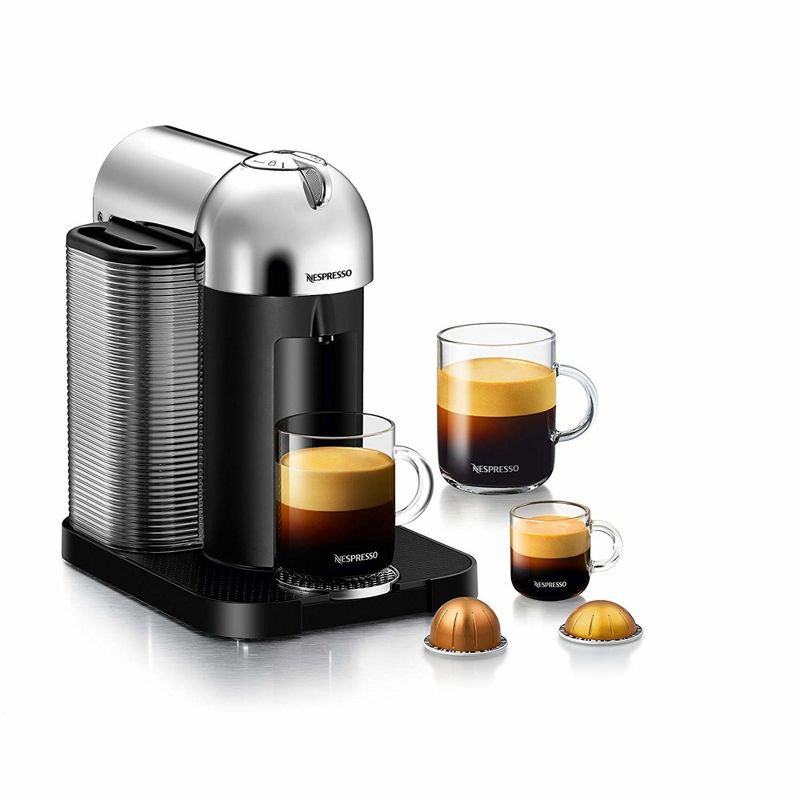 slide 1 of 3, Nespresso Vertuo Chrome Coffee Maker and Espresso Machine by Breville, 1 ct