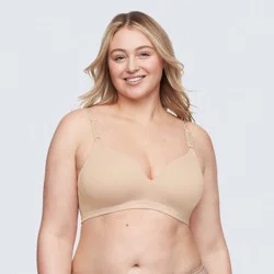Simply Perfect by Warner's Women's Supersoft Wirefree Bra RM1691T - 34B Butterscotch: Medium Support, Padded Cup