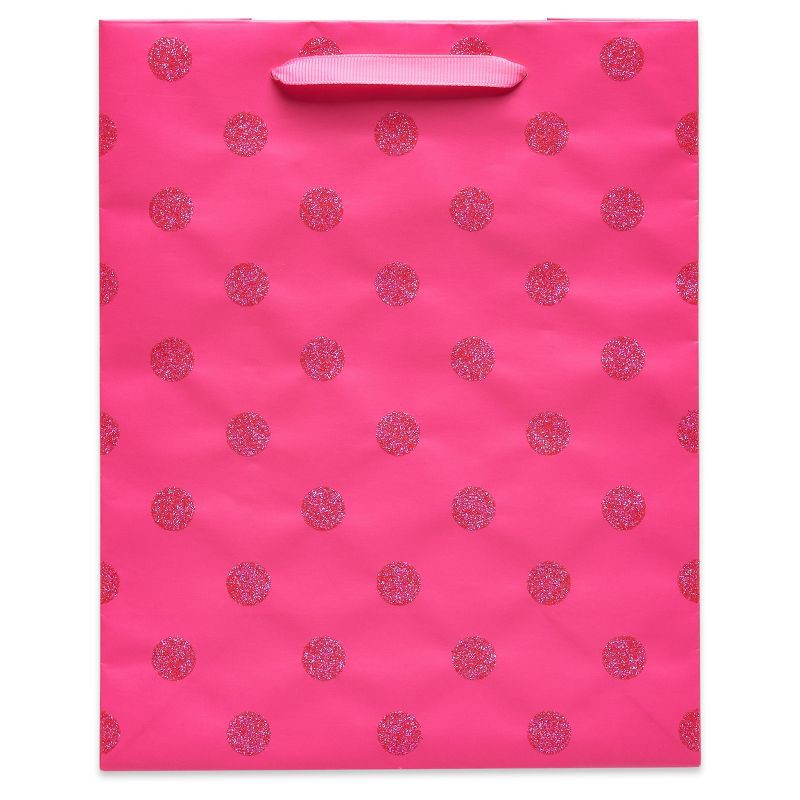 slide 2 of 2, Small Dotted Birthday Gift Bag Pink - Spritz™, 1 ct