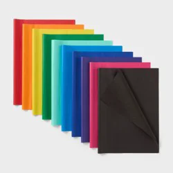 50ct Tissue Paper Colored - Spritz™: Multicolor Gift Packaging for Birthday & Easter, Solid Pattern, 16.5" x 24"