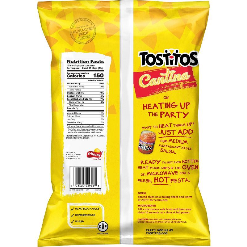 slide 2 of 3, Tostitos Cantina Thin and Crispy Tortilla Chips - 15oz, 15 oz