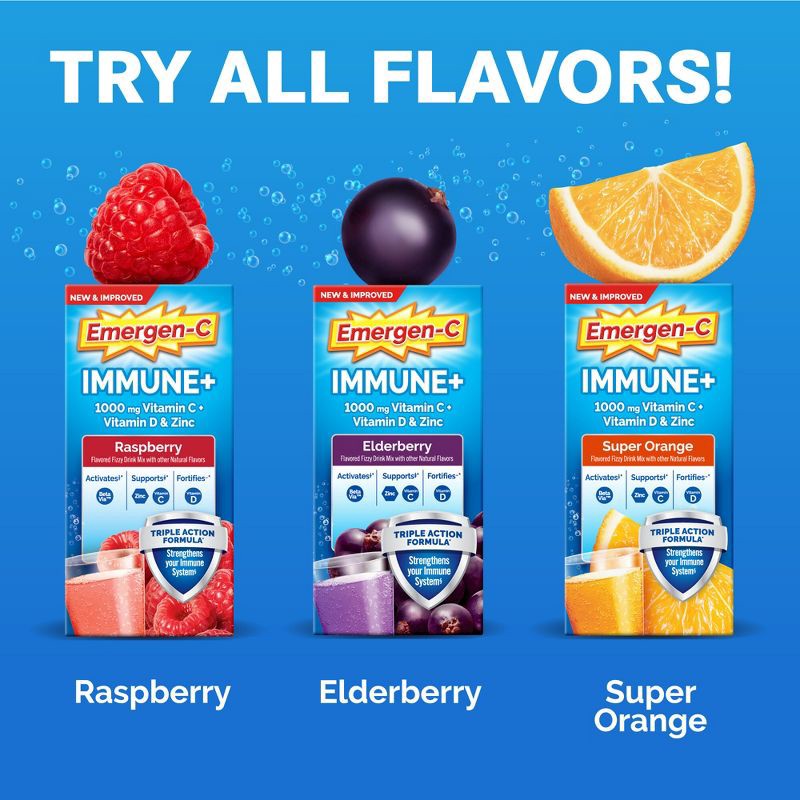 slide 13 of 16, Emergen-C Immunity + Powder Drink Mix with Vitamin C - Super Orange - 9.9oz, 9.9 oz