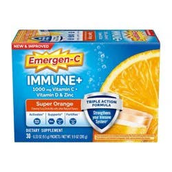 Emergen-C Immunity + Powder Drink Mix with Vitamin C - Super Orange - 9.9oz