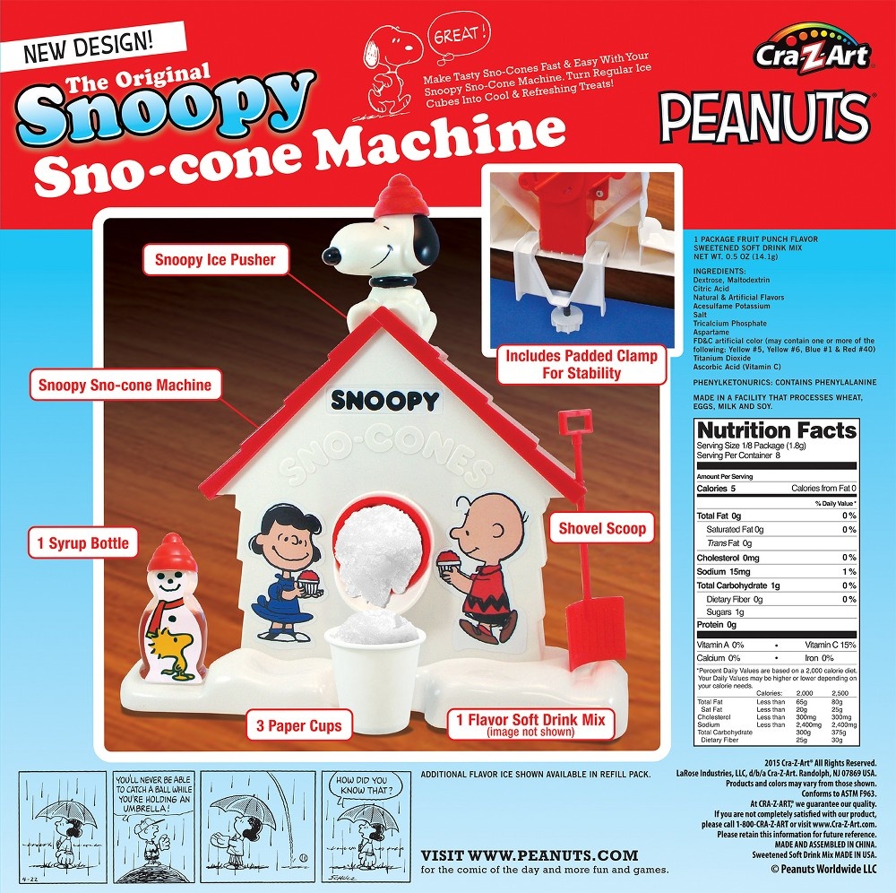 slide 5 of 5, Cra-Z-Art Snoopy Sno Cone Maker, 1 ct