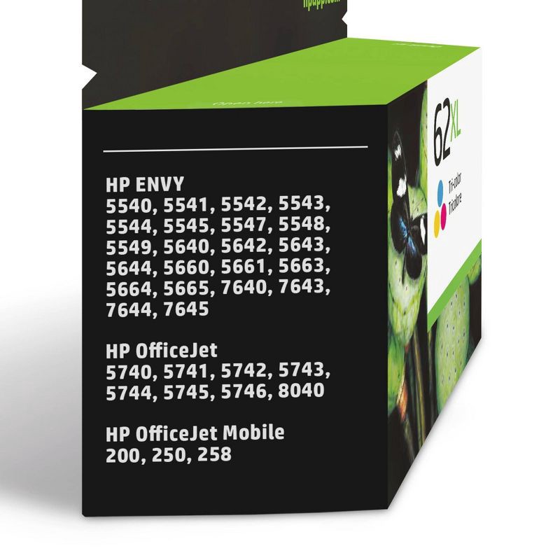 slide 2 of 16, HP Inc. HP 62 Ink Series - High Yield Tri-color Ink Cartridge, 1 ct