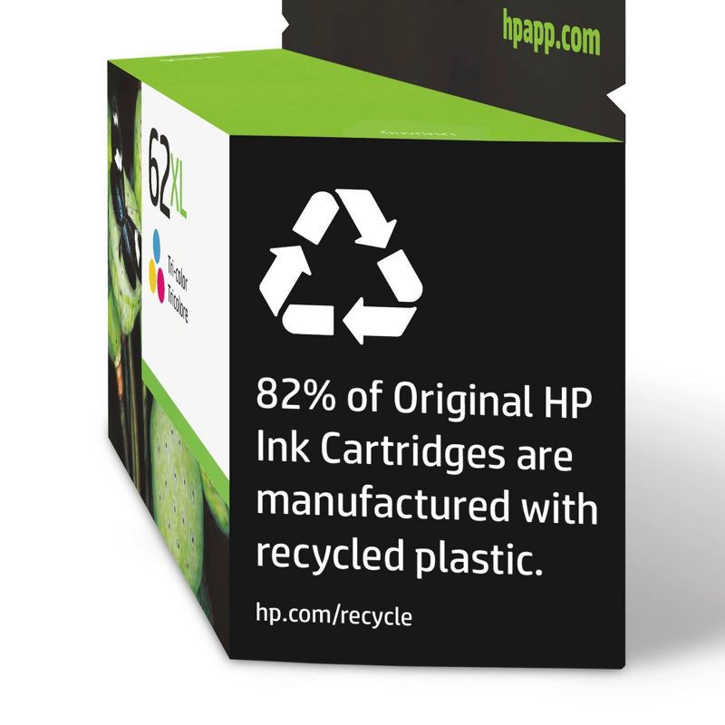 slide 3 of 6, HP Inc. HP 62 Ink Series - High Yield Tri-color Ink Cartridge, 1 ct