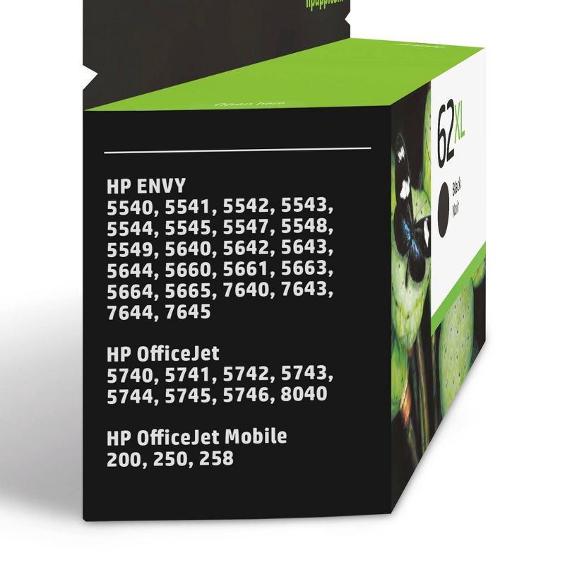 slide 2 of 16, HP Inc. HP 62 Ink Series - High Yield Black Ink Cartridge, 1 ct