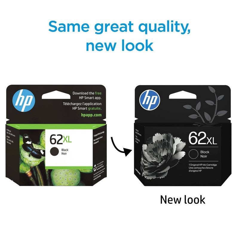 slide 8 of 16, HP Inc. HP 62 Ink Series - High Yield Black Ink Cartridge: HP Printer Compatible, Single Color, 1 ct