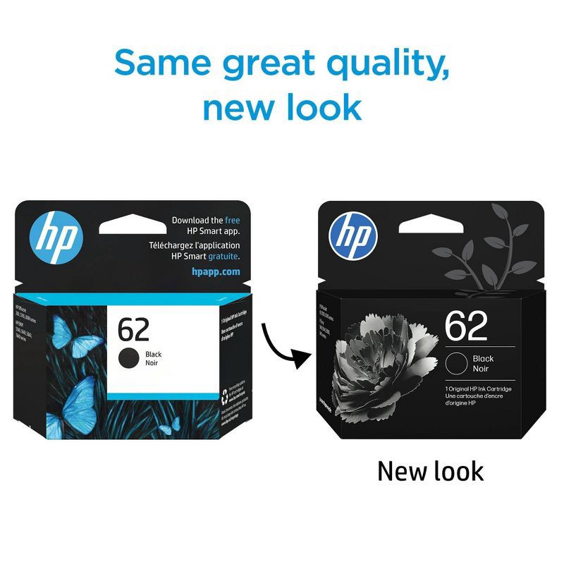 slide 3 of 16, HP Inc. HP 62 Ink Series - Black Ink Cartridge: Standard Yield Printer Supplies, 1 ct