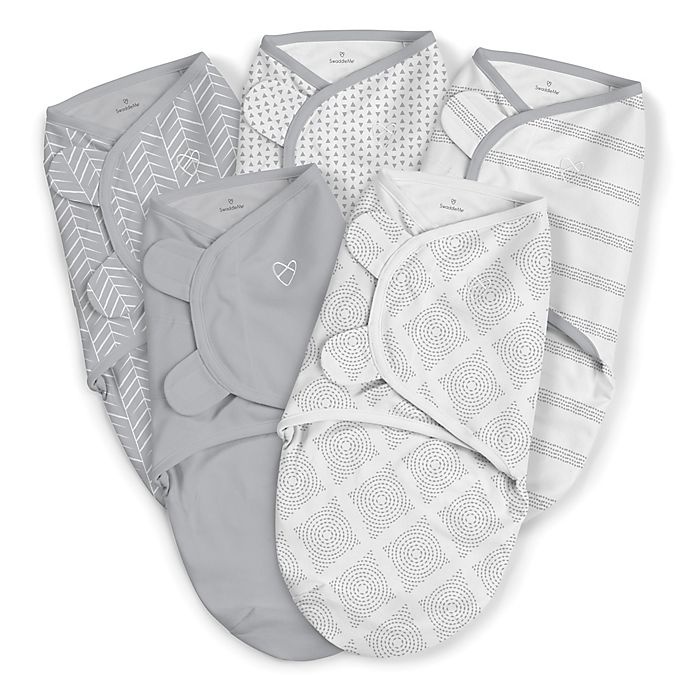 slide 1 of 5, SwaddleMe Original Swaddles - Grey, 5 ct