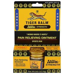 Tiger Balm Pain Relieving Ointment Ultra Strength Sports Rub - 0.63 Oz