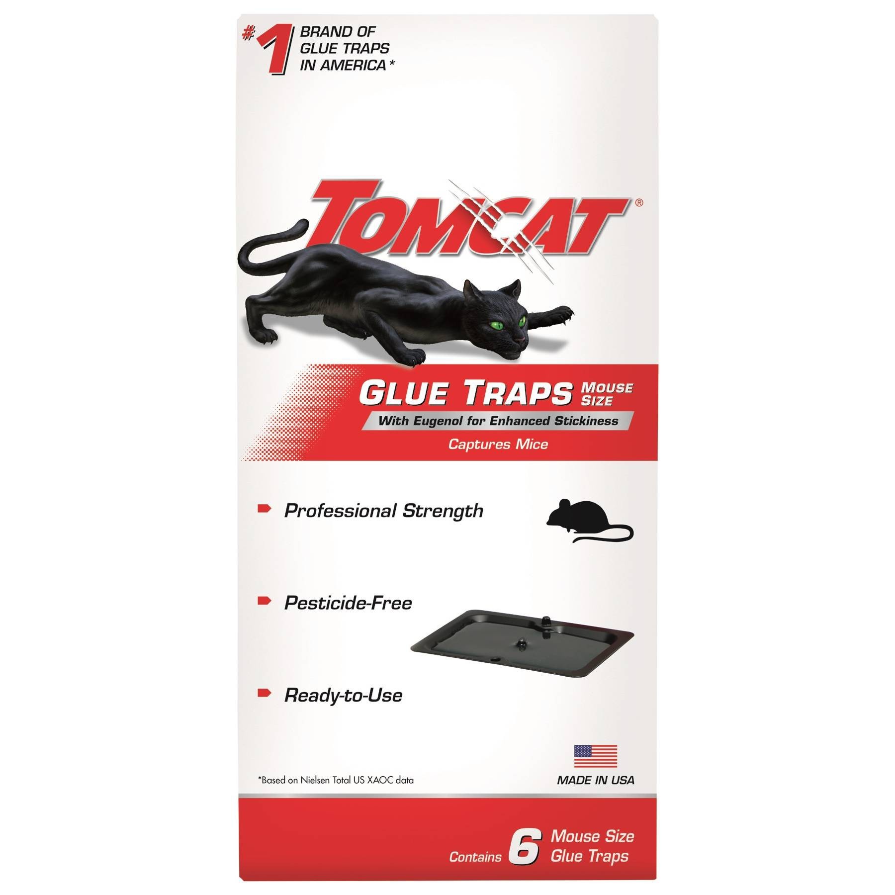 slide 1 of 2, TomCat Mice Glue Traps, 6 ct