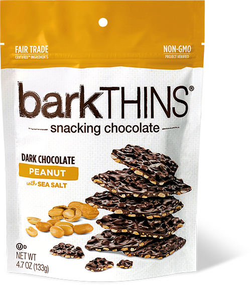 slide 1 of 2, barkTHINS Dark Chocolate Peanut Snack, 4.7 oz