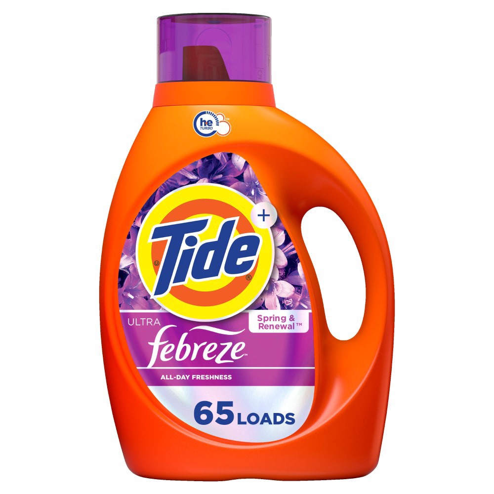 slide 2 of 6, Tide® Ultra with Febreze™ Spring Renewal™ Scent Liquid Laundry Detergent, 65 loads