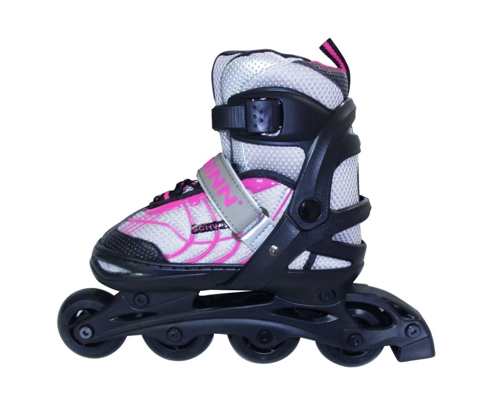 slide 2 of 5, Schwinn Girls' Adjustable Inline Skate (1-4) - Black/Pink, 1 ct