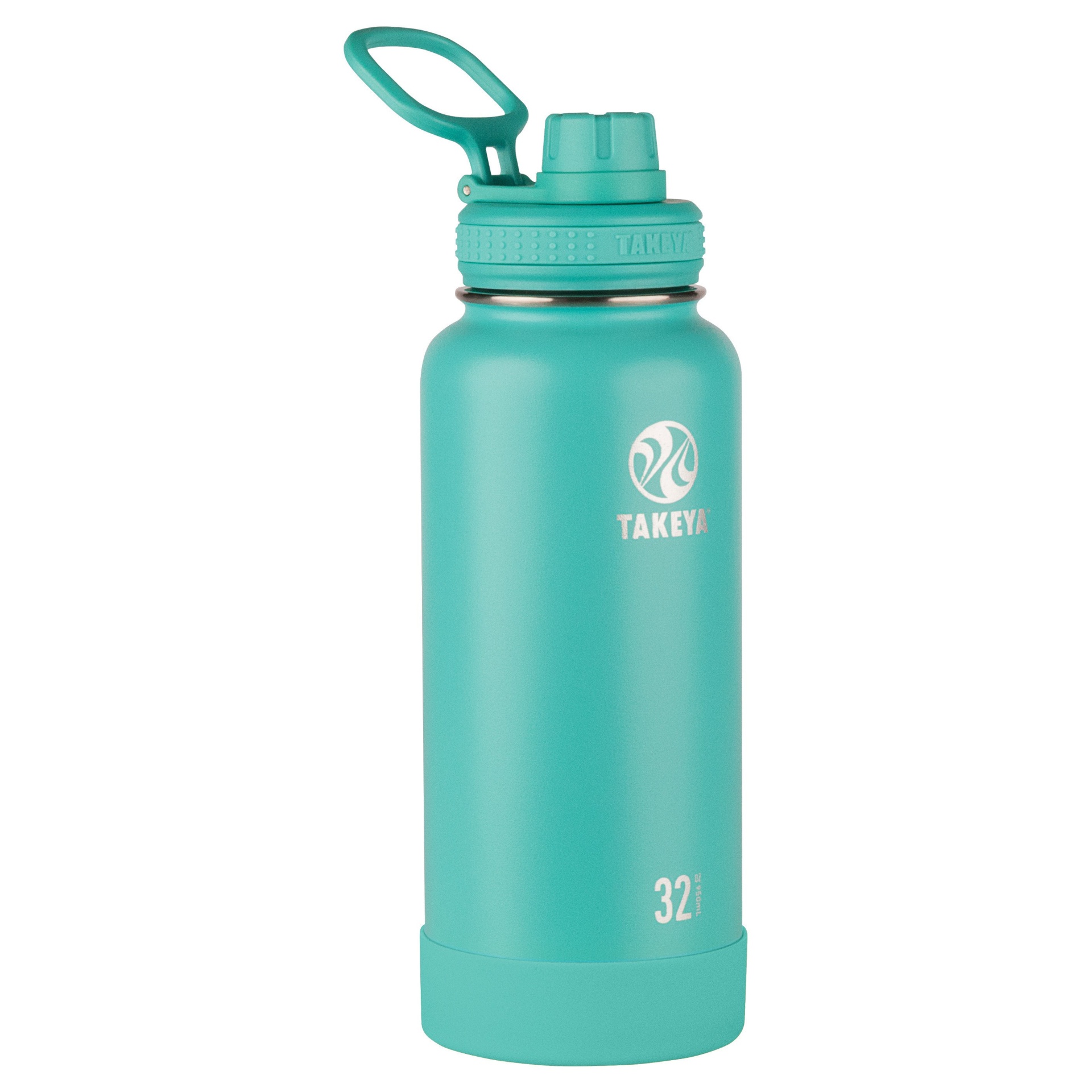 slide 1 of 5, Takeya Actives Insulated Stainless Steel Water Bottle with Insulated Spout Lid - Teal Blue, 32 oz