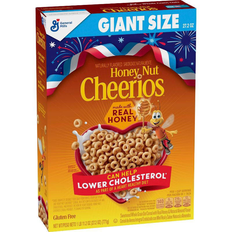 slide 1 of 7, General Mills Cheerios Honey Nut Breakfast Cereal - 27.2oz, 27.2 oz