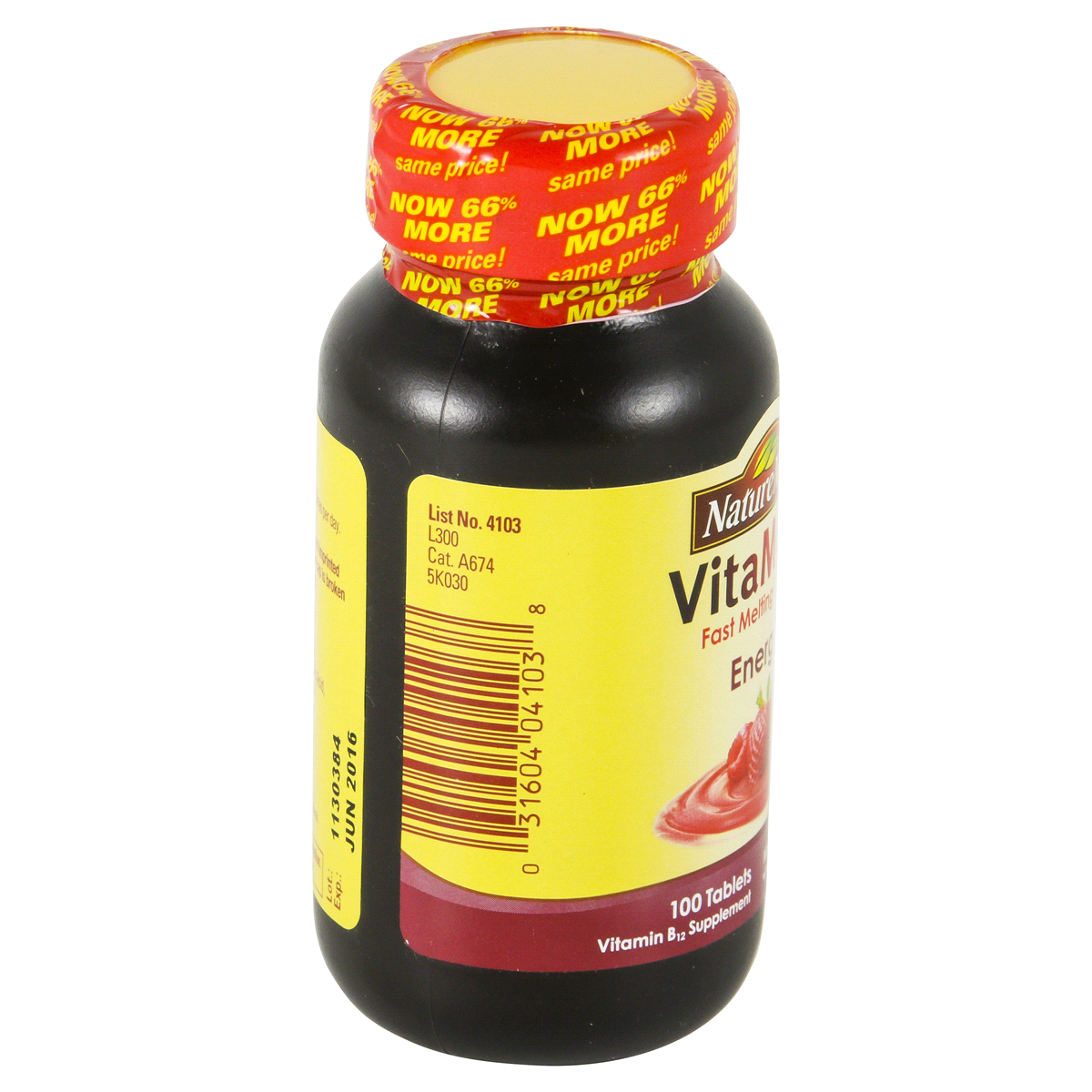slide 4 of 4, Nature Made VitaMelts Energy Mixed Berry Vitamin B-12 Supplement, 100 ct