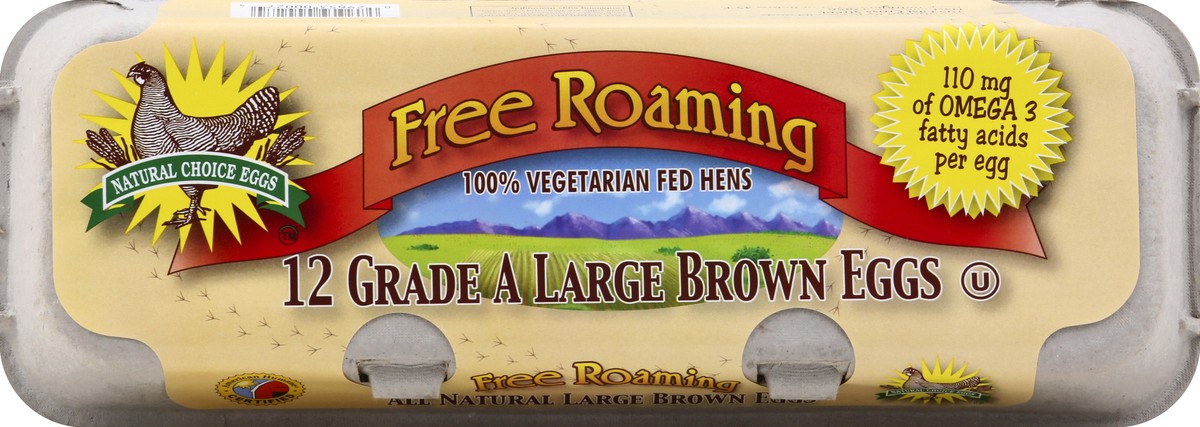 slide 2 of 4, Natural Choice Eggs Free Roaming Brown Grade A Eggs Large - 12 ct, 12 ct