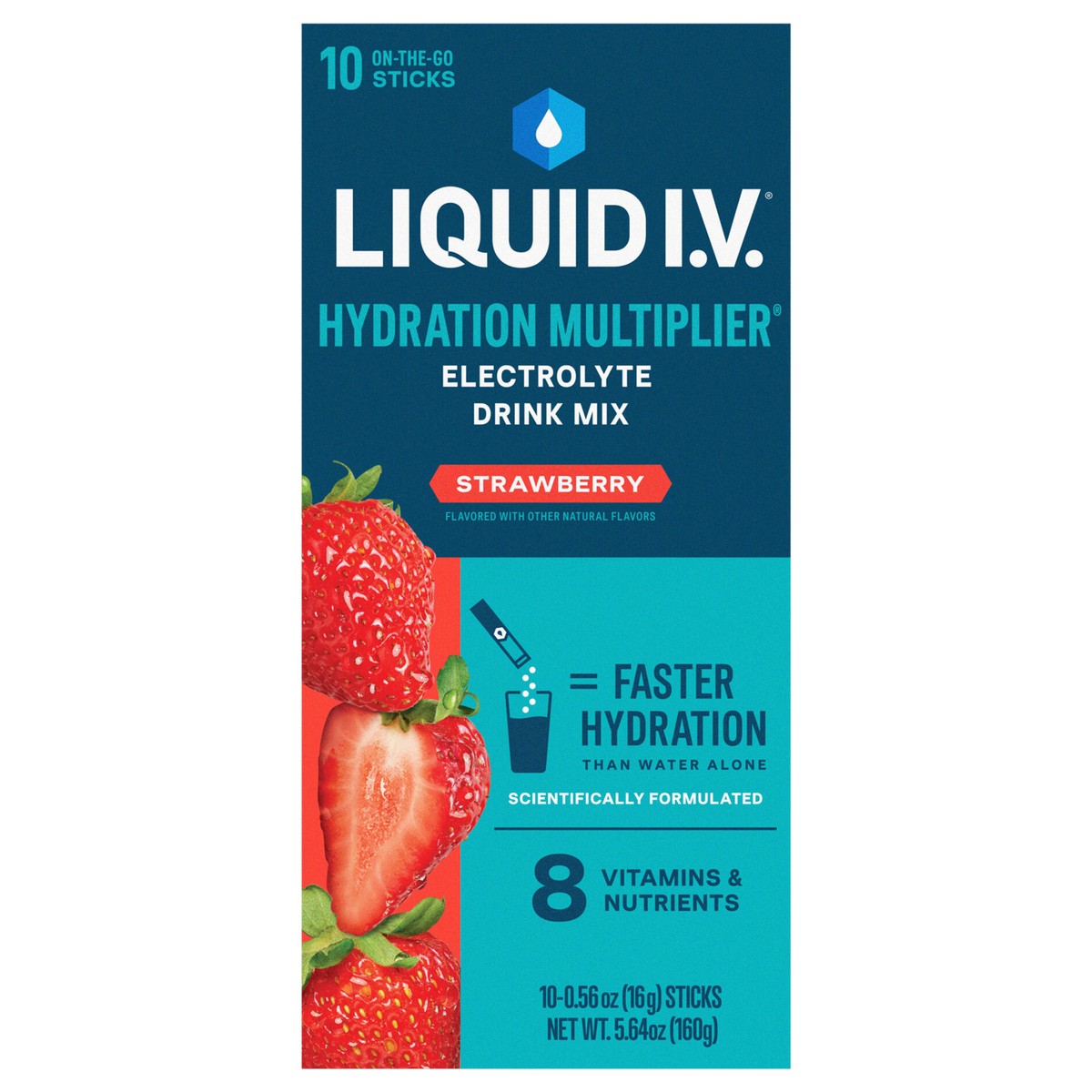 slide 1 of 1, Liquid I.V. Strawberry 10 ct., 10 ct