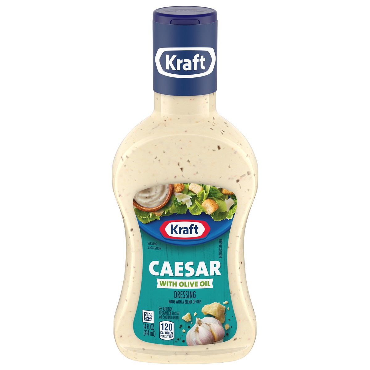 slide 9 of 14, Kraft Caesar Salad Dressing with Olive Oil, 14 fl oz Bottle, 14 fl oz