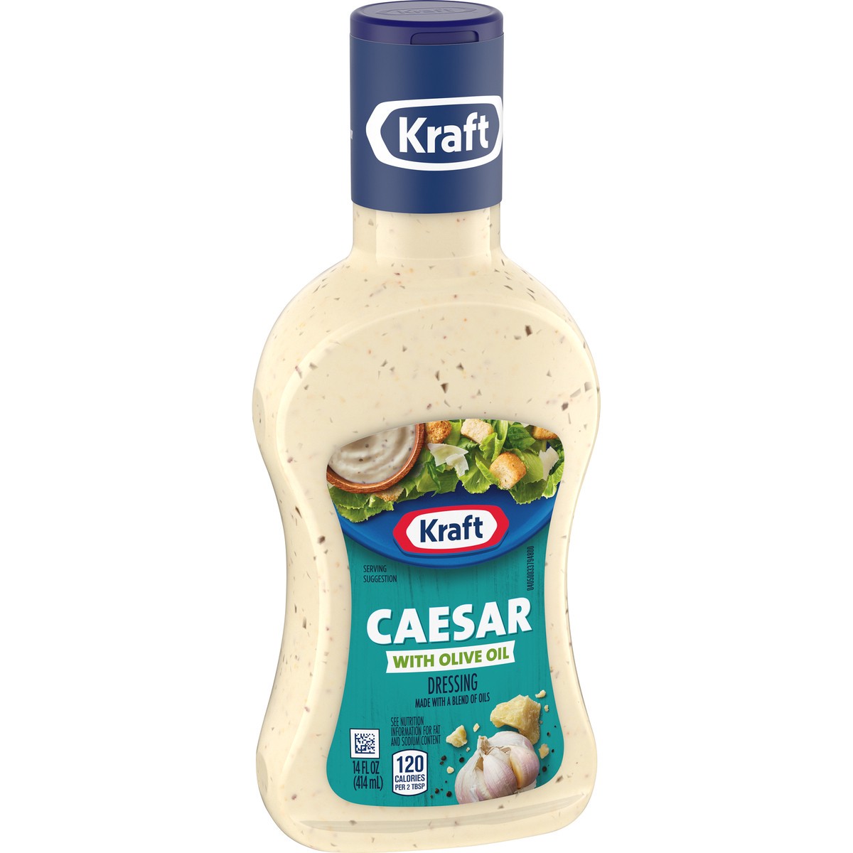 slide 14 of 14, Kraft Caesar Salad Dressing with Olive Oil, 14 fl oz Bottle, 14 fl oz